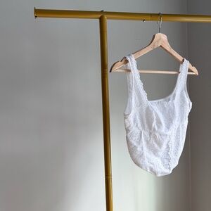 NWOT Victoria’s Secret Corset Style White Lace Tank Top